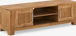 OLDEMeuble TV OLDE 150 cm 2 portes 1 étagère chêne naturel
