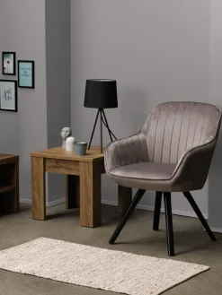 ONSEVIGFauteuil ONSEVIG velours gris/noir