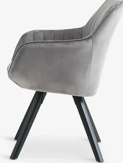 ONSEVIGFauteuil ONSEVIG velours gris/noir