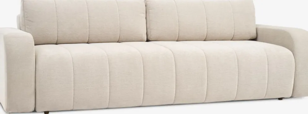 ORMSLEVCanapé convertible ORMSLEV 3 personnes tissu beige