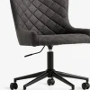 PEBRINGEChaise de bureau PEBRINGE tissu gris foncé/noir