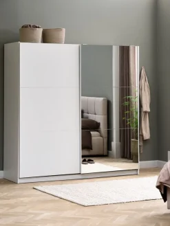RABERGArmoire RABERG 200x200 a/miroir blanc