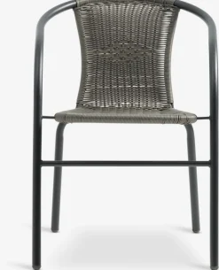 RADSTRUP + GRENAARADSTRUP Ø60 table noir + 2 GRENAA chaises gris