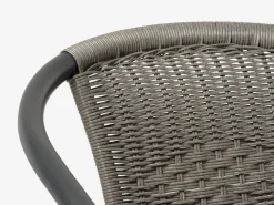 RADSTRUP + GRENAARADSTRUP Ø60 table noir + 2 GRENAA chaises gris