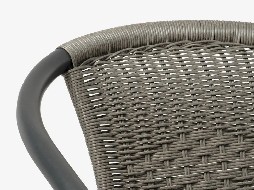 RADSTRUP + GRENAARADSTRUP Ø60 table noir + 2 GRENAA chaises gris