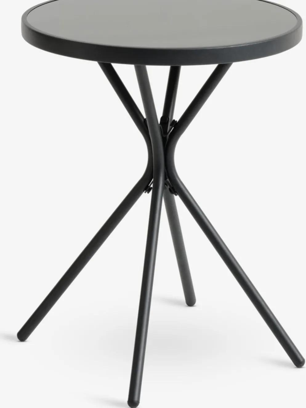 RADSTRUP + GRENAARADSTRUP Ø60 table noir + 2 GRENAA chaises gris