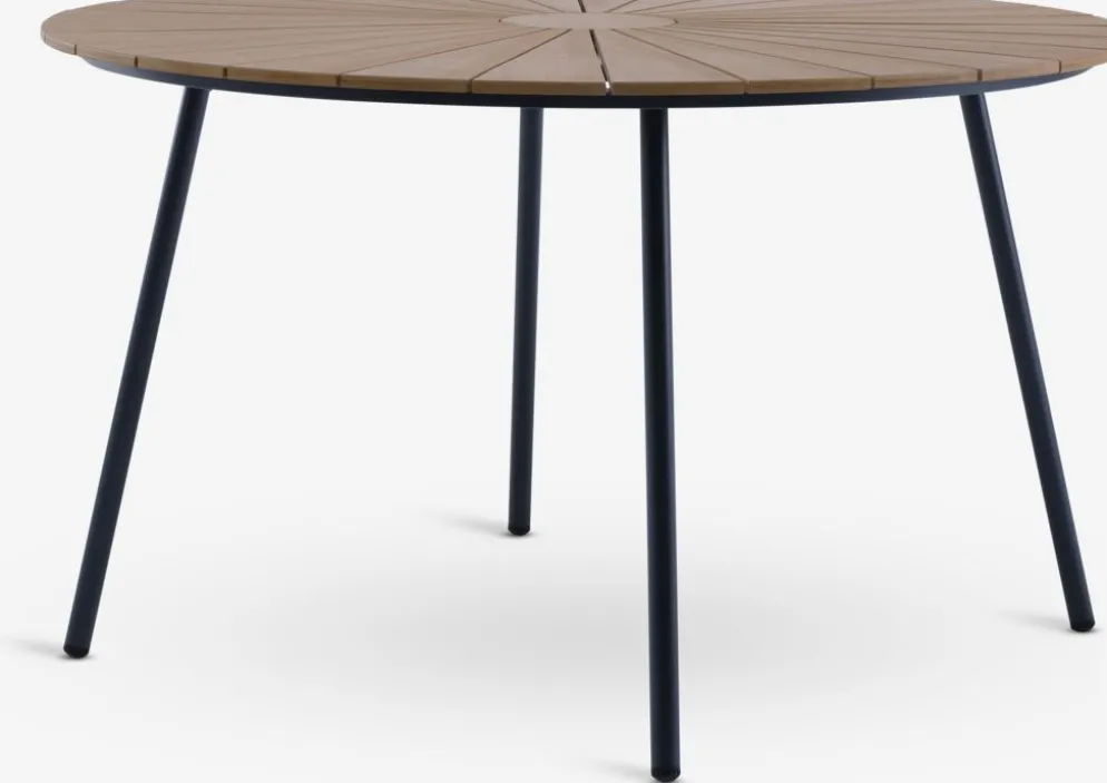 RANGSTRUP + BREDSTENRANGSTRUP Ø130 table naturel/noir + 4 BREDSTEN chaises noir