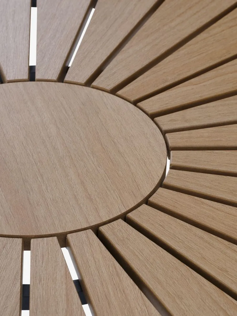 RANGSTRUP + NABERANGSTRUP Ø110 table naturel/noir + 4 NABE chaises empil. n.