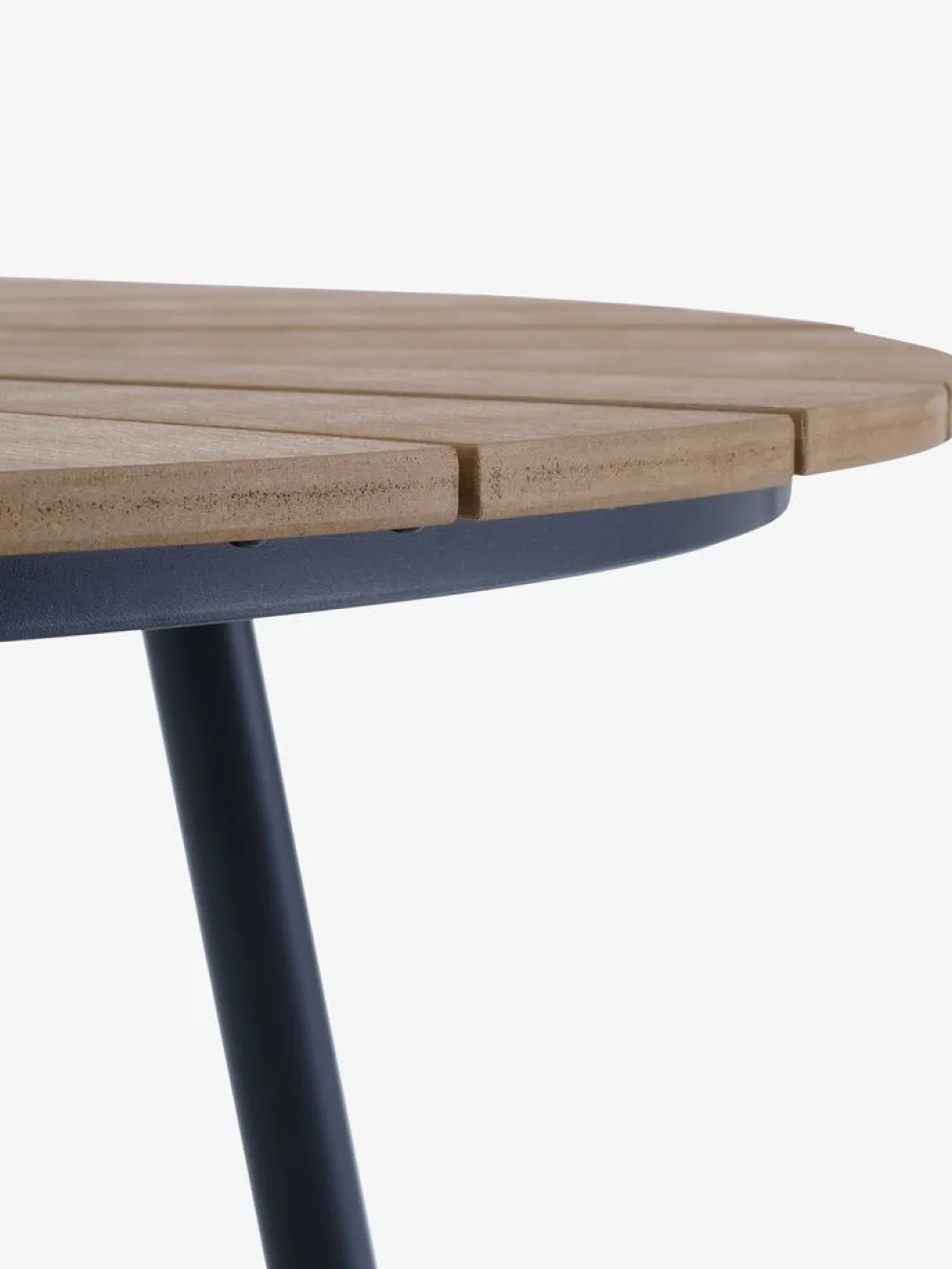 RANGSTRUP + NABERANGSTRUP Ø110 table naturel/noir + 4 NABE chaises empil. n.