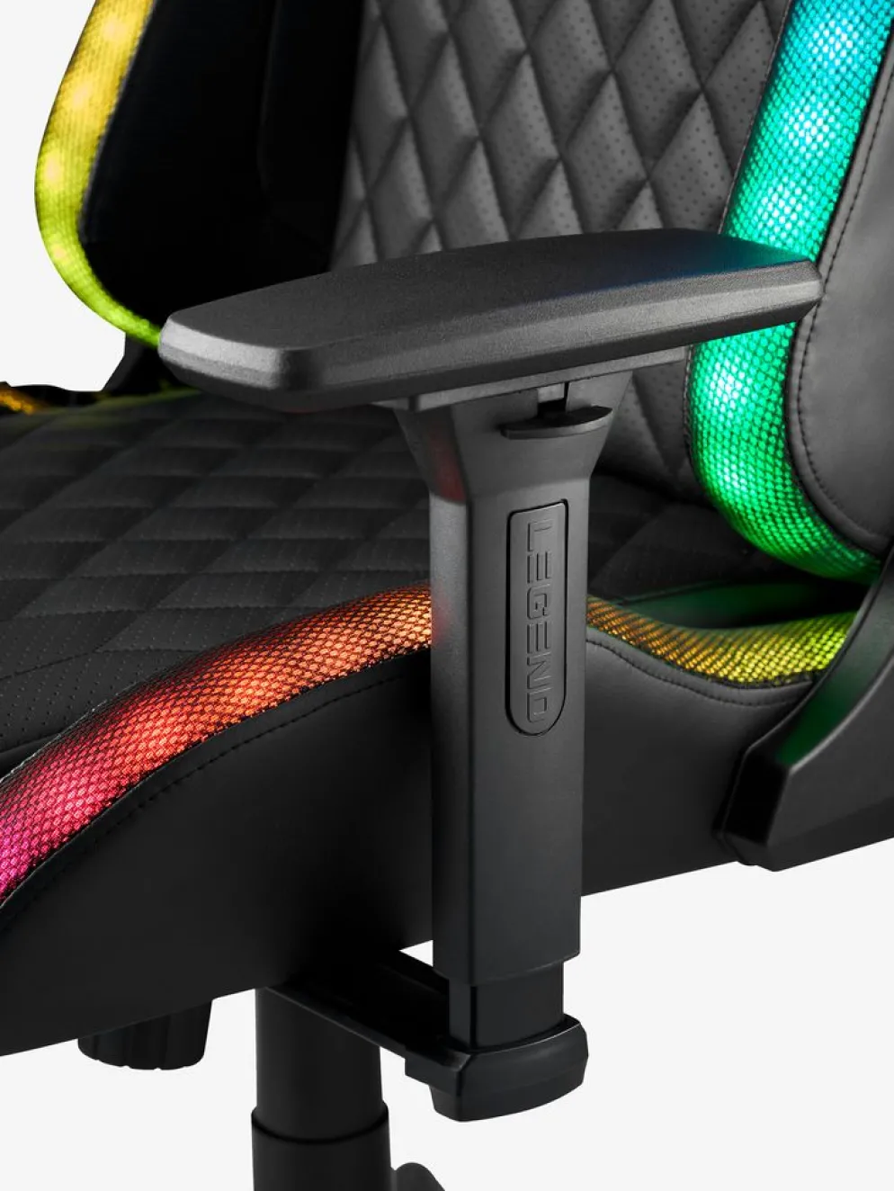 RANUMChaise gaming RANUM a/LED noir/noir