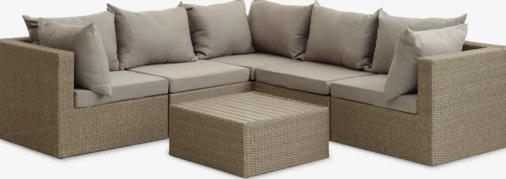 RAVNDRUPEnsemble lounge RAVNDRUP 5 personnes naturel