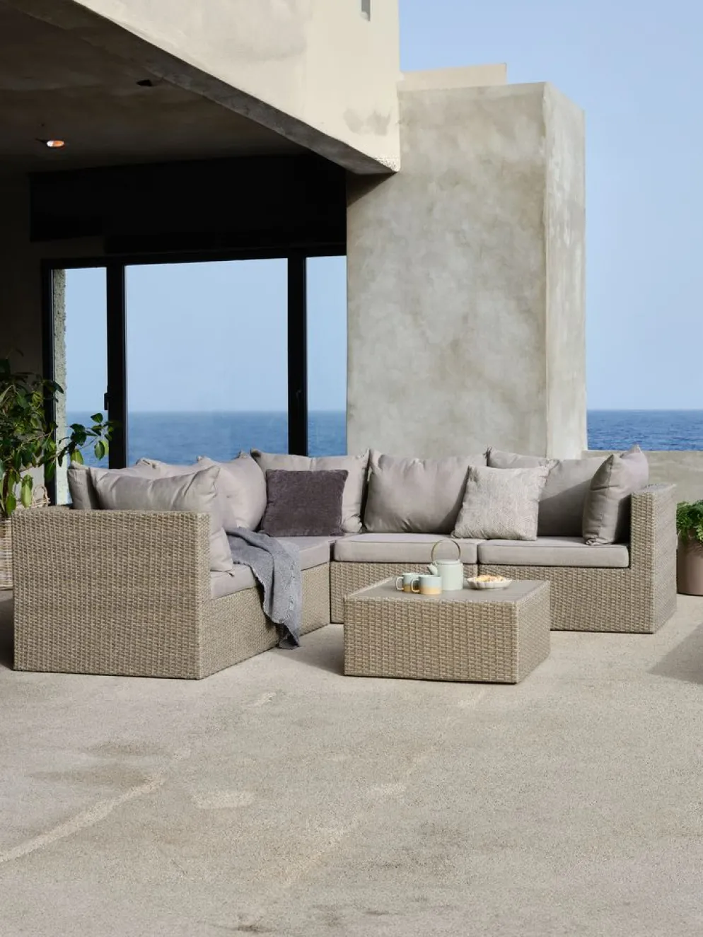 RAVNDRUPEnsemble lounge RAVNDRUP 5 personnes naturel