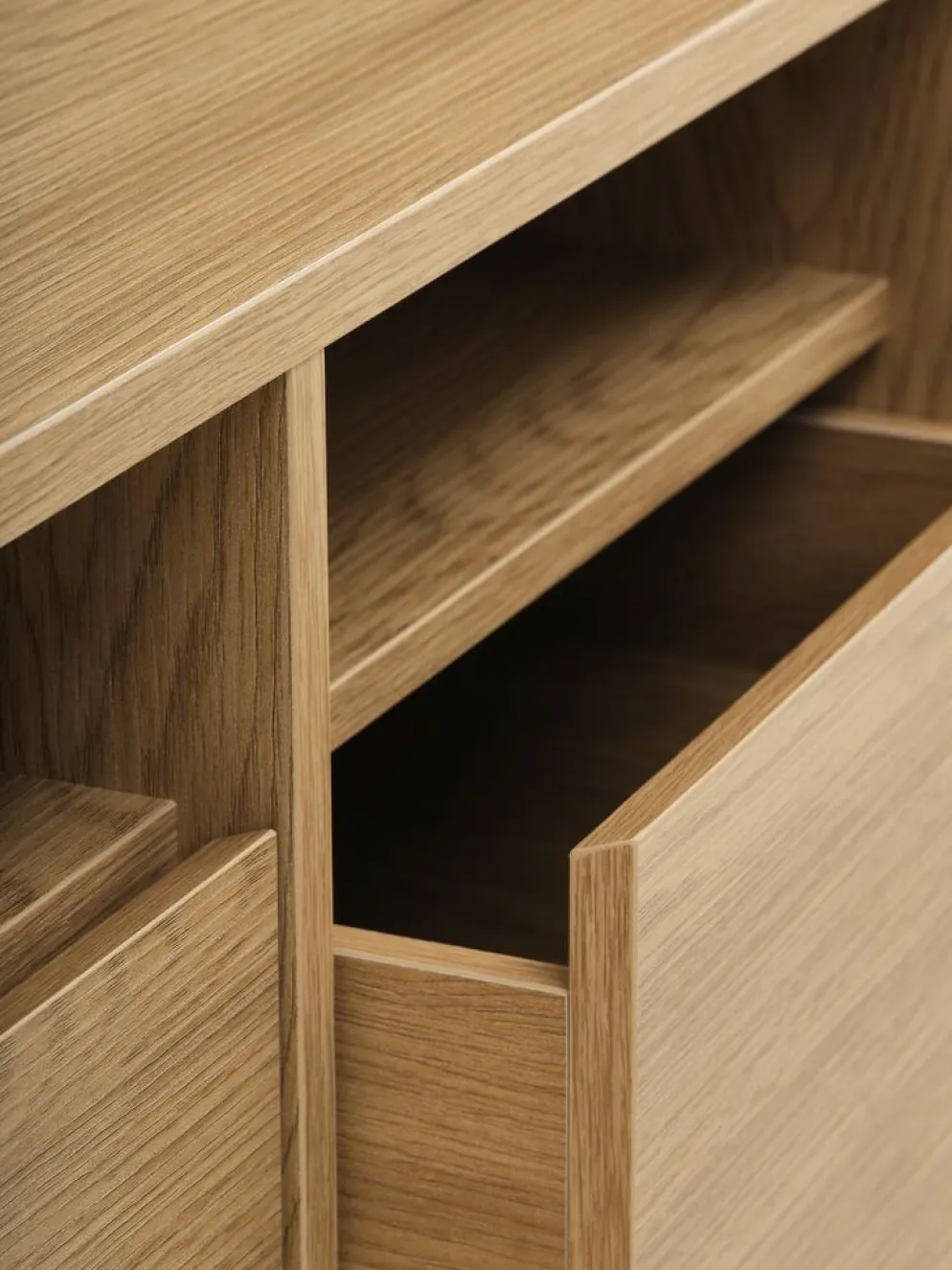 RAVSTEDMeuble d'entrée RAVSTED a/miroir 2 tiroirs coloris chêne ch.