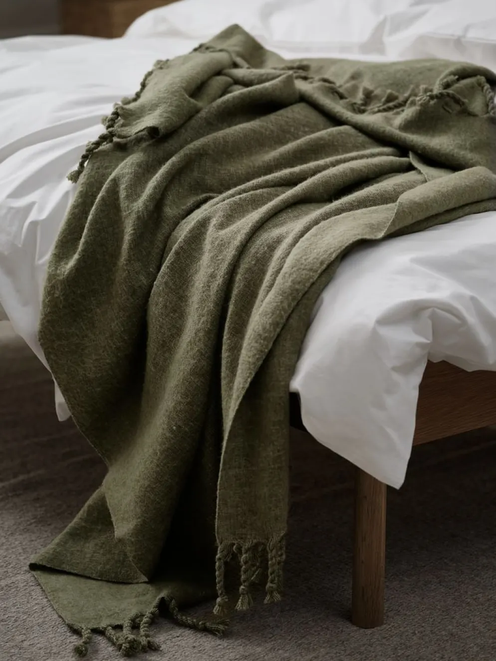 REINFANNPlaid en laine REINFANN 130x170 laine mix vert