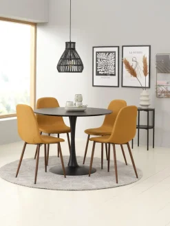 RINGSTEDTable RINGSTED Ø100 placage frêne noir