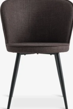 RISSKOVChaise RISSKOV tissu brun foncé/noir