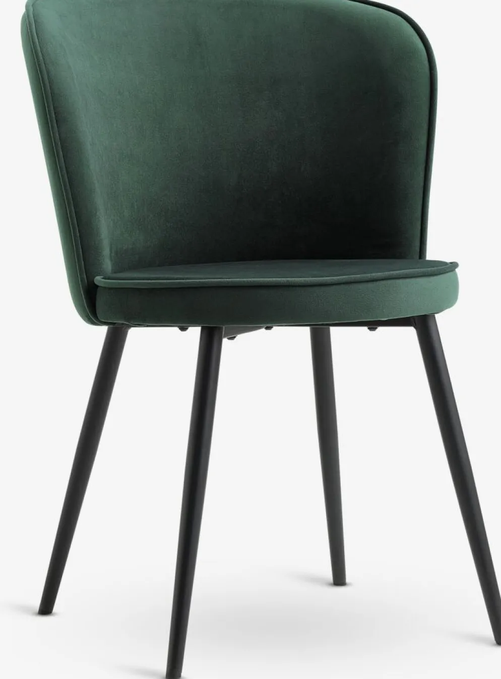 RISSKOVChaise RISSKOV velours vert foncé/noir