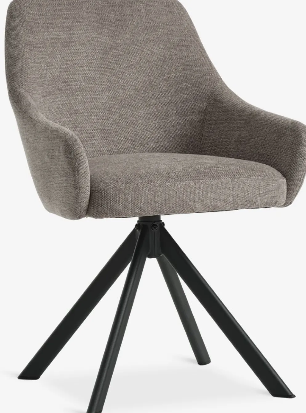 ROSTRUPChaise ROSTRUP pivotante tissu sable/noir