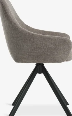ROSTRUPChaise ROSTRUP pivotante tissu sable/noir