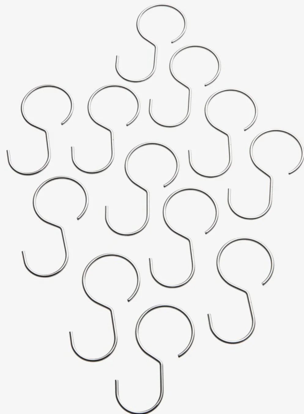 RYDALAnneaux de rideau de douche RYDAL 12 pcs/pqt métal