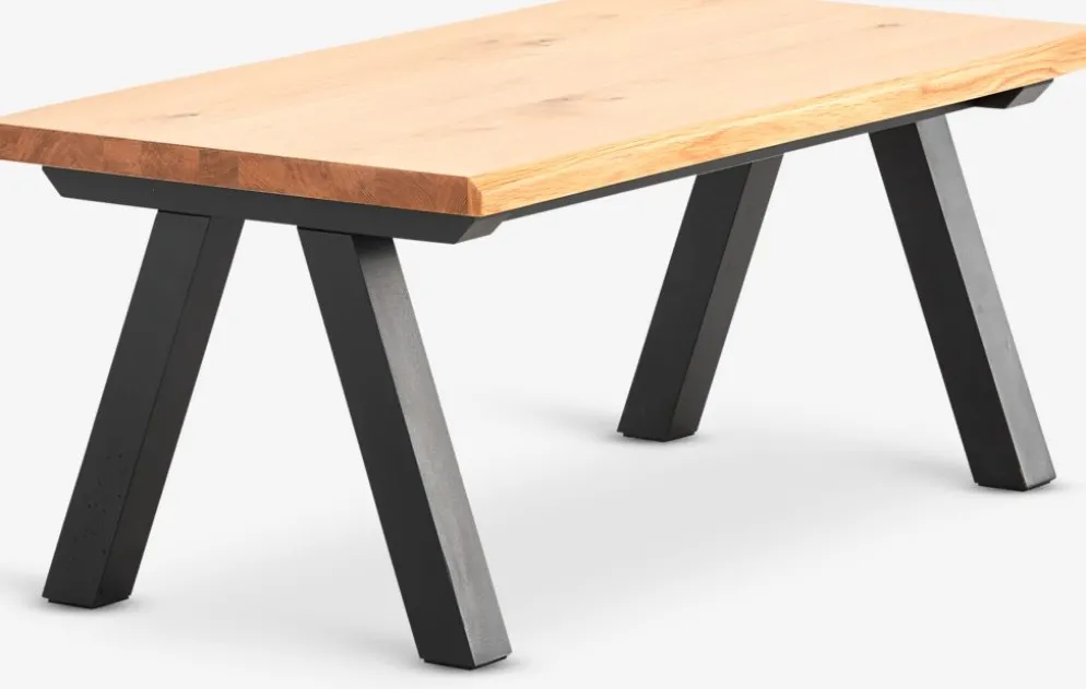 SANDBYTable basse SANDBY 60x110 chêne naturel/noir