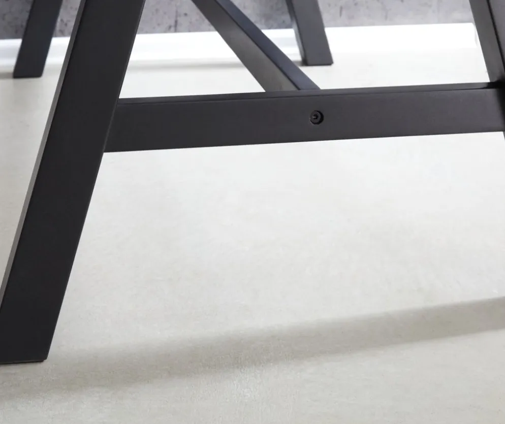 SANDBYTable de bar SANDBY 71x128 chêne naturel/noir