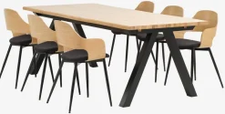 SANDBYTable SANDBY 100x210 chêne naturel/noir