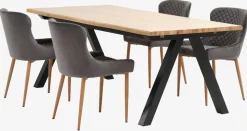 SANDBYTable SANDBY 100x210 chêne naturel/noir