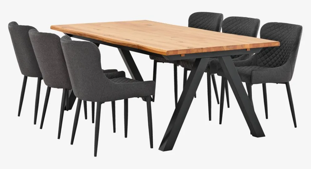 SANDBYTable SANDBY 100x210 chêne naturel/noir