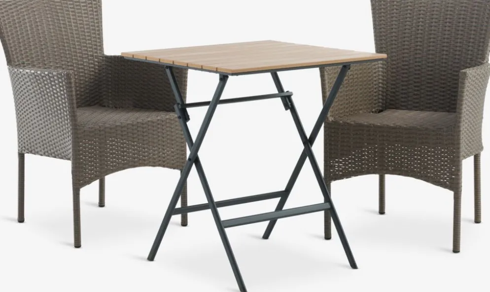 SANDVIKA + AIDTSANDVIKA L65 table + 2 AIDT chaises naturel