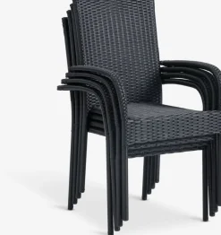 SANDVIKA + GUDHJEMSANDVIKA L65 table + 2 GUDHJEM chaises noir