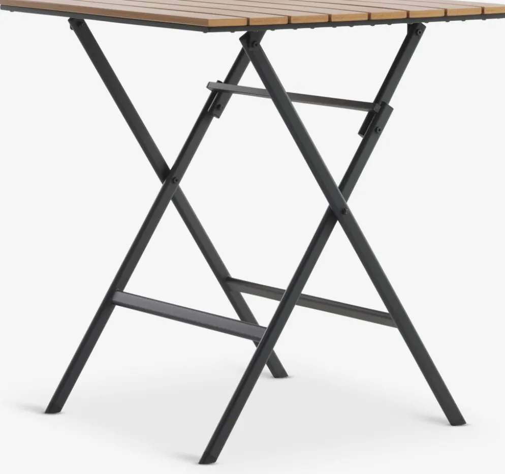 SANDVIKA + NABESANDVIKA L65 table naturel + 2 NABE chaises noir