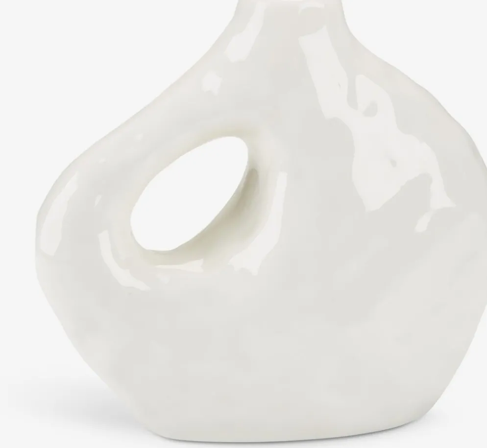 SIGFREDVase SIGFRED l16xL7xH14cm blanc