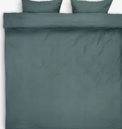 SIGRIDPlusParure de lit en seersucker SIGRID 240x220 pétrole