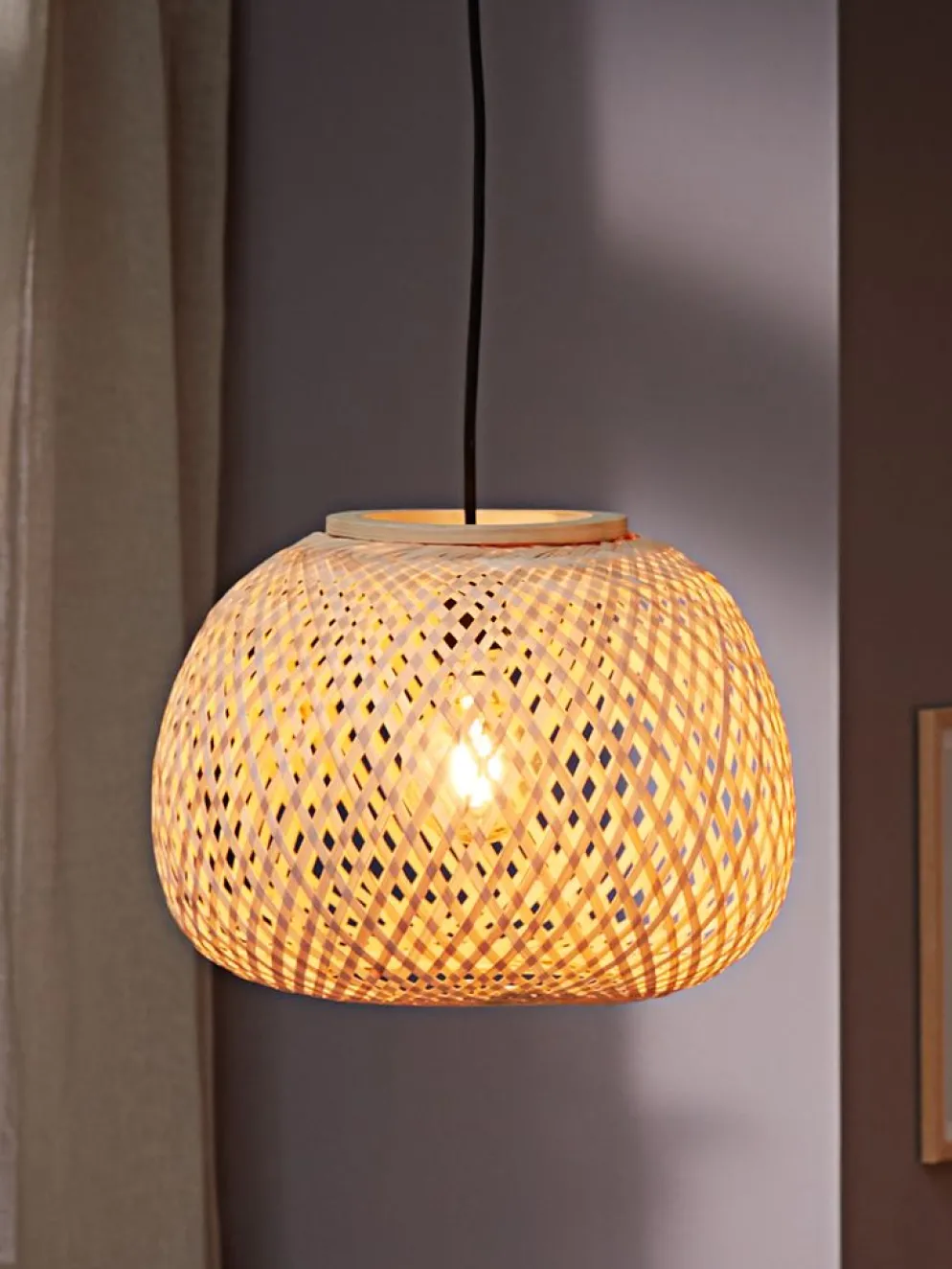 SIGVARDSuspension SIGVARD Ø35xH26cm bambou