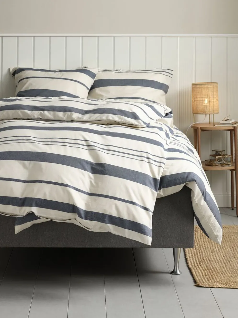 SILJEGoldParure de lit SILJE Fil teint 240x200 marine