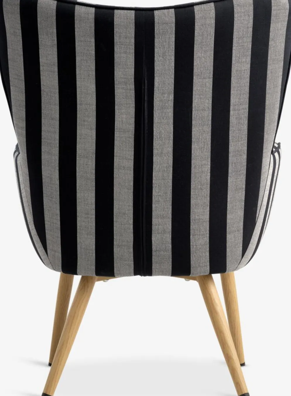SIMESTEDFauteuil SIMESTED rayures tissu noir/beige
