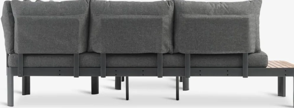 SIRDALEnsemble lounge SIRDAL 5 personnes gris foncé