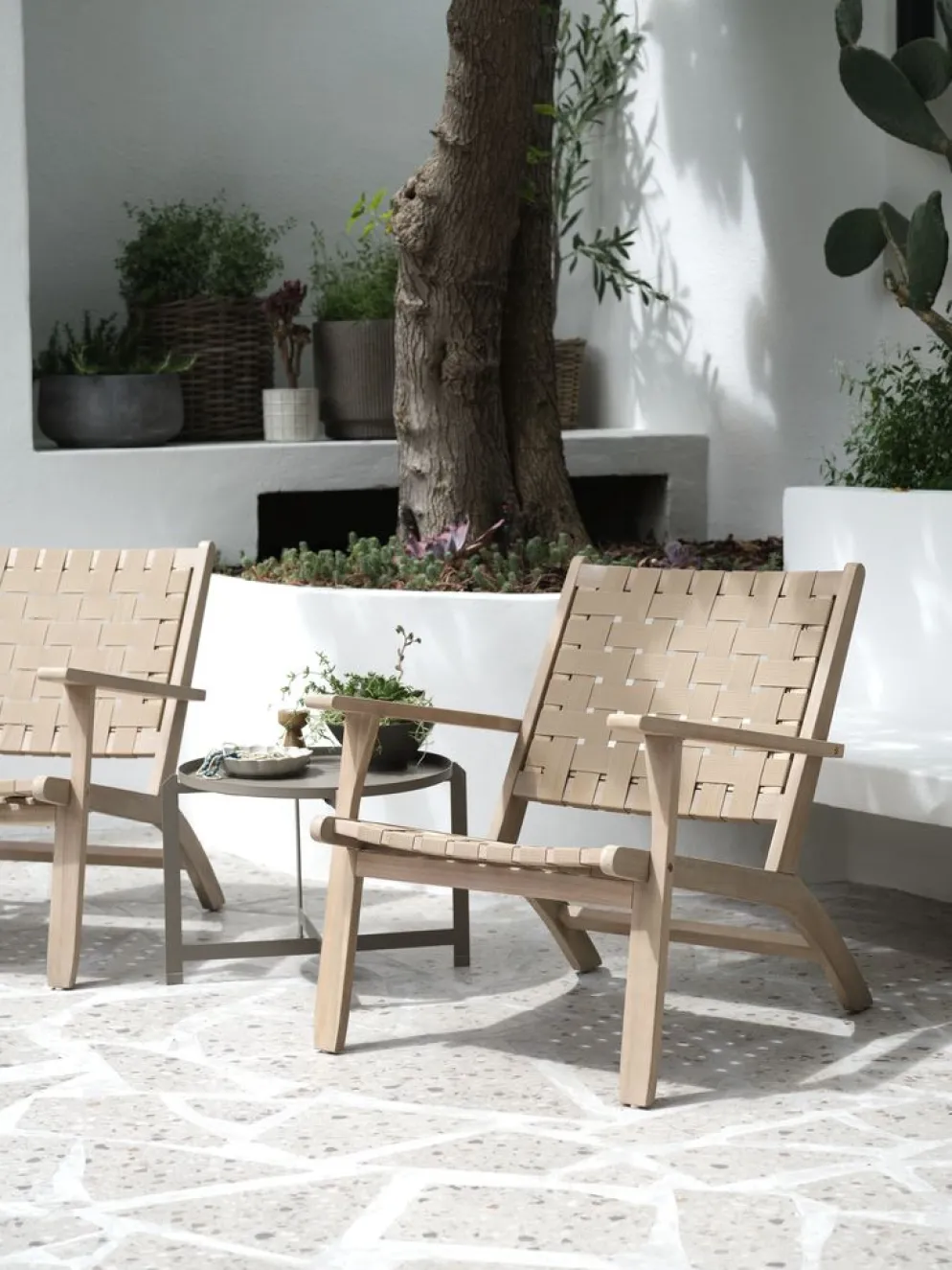 SKARAFauteuil lounge d'extérieur SKARA bois d'acacia massif