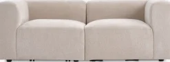 SKEJBYCanapé modulable SKEJBY 2 personnes tissu beige