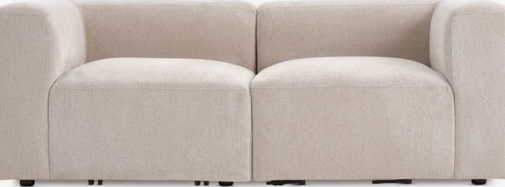 SKEJBYCanapé modulable SKEJBY 2 personnes tissu beige