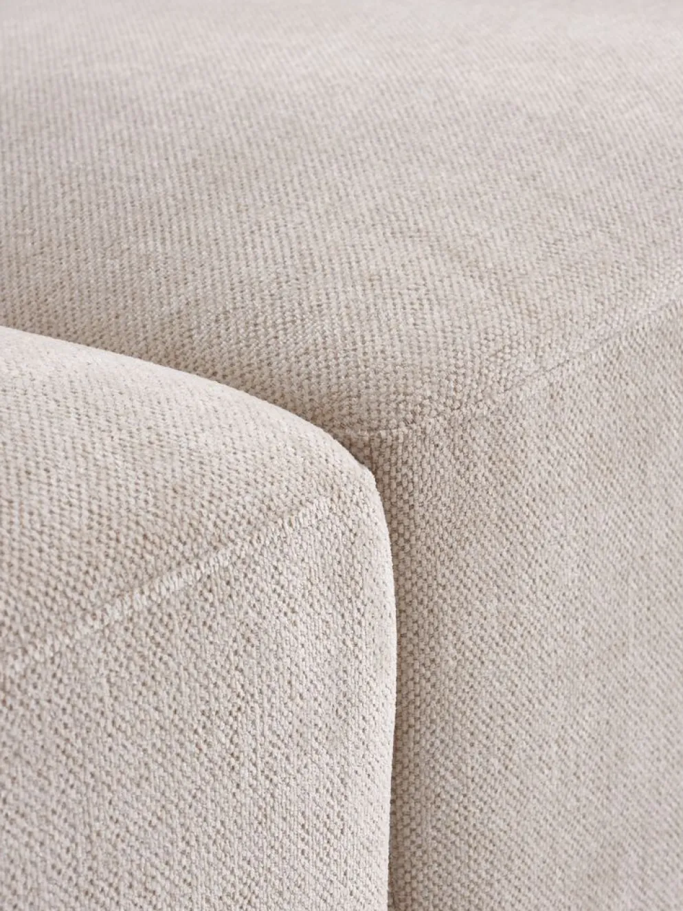 SKEJBYCanapé modulable SKEJBY 2 personnes tissu beige