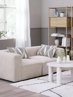 SKEJBYCanapé modulable SKEJBY 2 personnes tissu beige