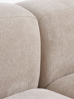 SKEJBYCanapé modulable SKEJBY 3 personnes a/pouf tissu beige