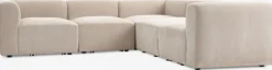 SKEJBYCanapé modulable SKEJBY 5 personnes angle beige