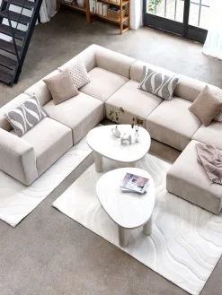 SKEJBYModule canapé SKEJBY central tissu beige