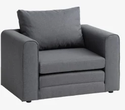 SKILLEBEKKFauteuil convertible SKILLEBEKK tissu gris foncé