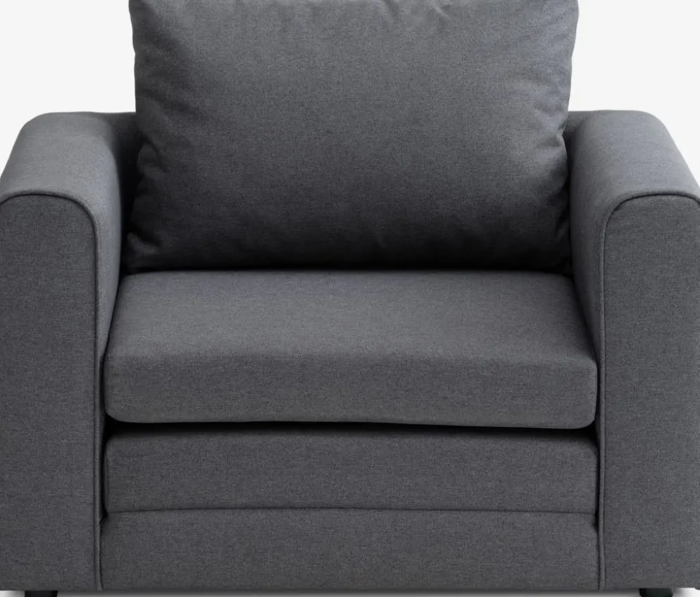 SKILLEBEKKFauteuil convertible SKILLEBEKK tissu gris foncé