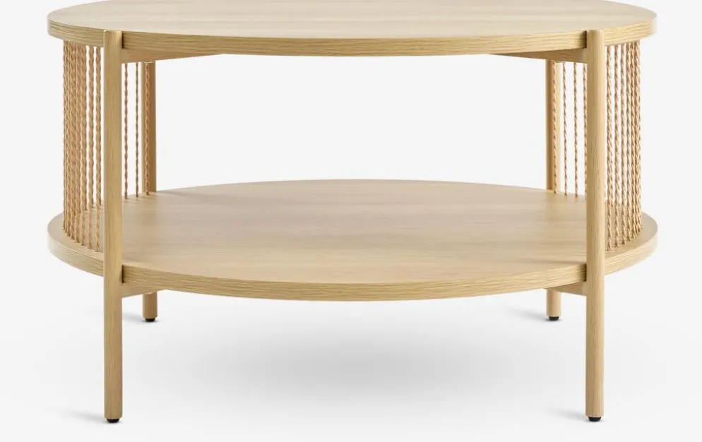 SNESLEVTable basse SNESLEV Ø70 coloris chêne naturel
