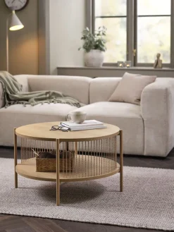 SNESLEVTable basse SNESLEV Ø70 coloris chêne naturel